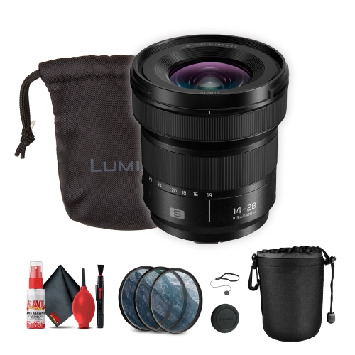 PANASONIC  Lumix S 14-28MM F/4.5-5.6 Lens for Leica L Bundle With Accessories