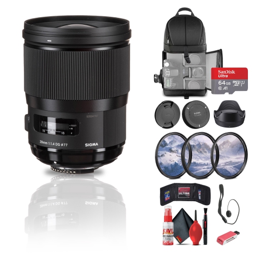 SIGMA  30MM F/1.4 Dc Hsm Art Lens for Nikon Bundle