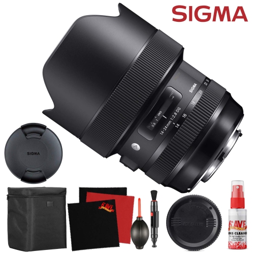 Sigma 14-24mm f/2.8 DG HSM Art Lens for Nikon F and Cleaning Accessories Bundle