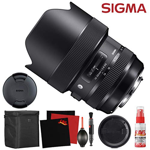 Sigma 14-24mm f/2.8 DG HSM Art Lens for Nikon F and Cleaning Accessories Bundle