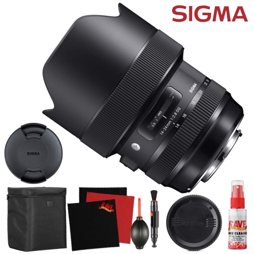 Sigma 14-24mm f/2.8 DG HSM Art Lens for Nikon F and Cleaning Accessories Bundle