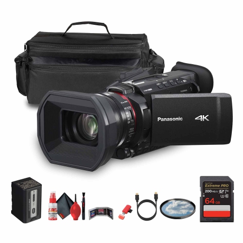 PANASONIC  Hc-X1600 Uhd 4K HDMI Lightweight Compact Camcorder With 24X Zoom + Case - Bundle