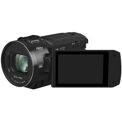 Panasonic HC-V900 Lightweight Full HD Camcorder with 24x Zoom + 128GB Memory Card + More