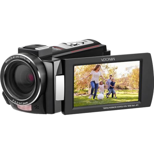 Minolta MN4K25NV 4K Ultra HD 30 MP Night Vision Camcorder Bundle kit