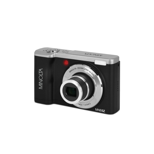MINOLTA  56 Mega Pixels Dual Lens Point & Shoot Digital Camera With 5X Optical Zoom & 5K Ultra HD Video In Black