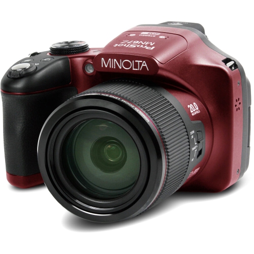 Minolta Pro Shot 20 MP HD Digital Camera with 67x Zoom, 1080p HD Video Bundle