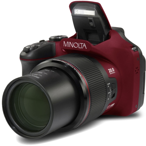 Minolta Pro Shot 20 MP HD Digital Camera with 67x Zoom, 1080p HD Video Bundle