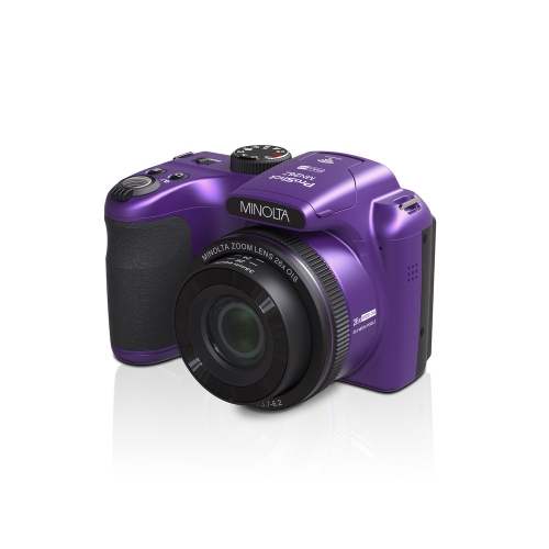 Minolta 20 Mega Pixels 26x Optical Zoom Digital Camera 1080p FHD Video Purple
