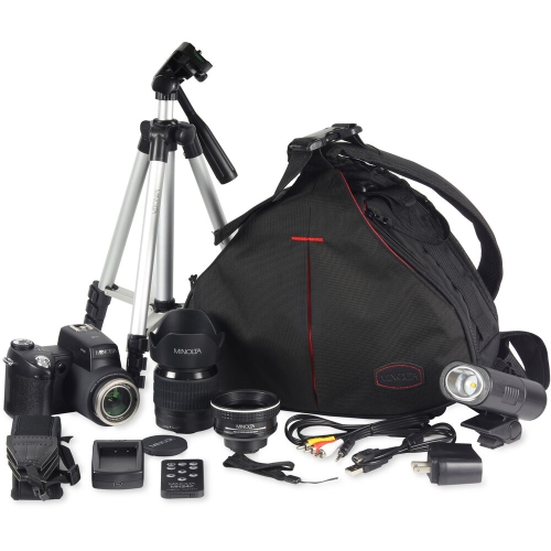 Minolta MN24Z 33 MP / 1080p HD Digital Camera w/Interchangeable Lens Kit Bundle