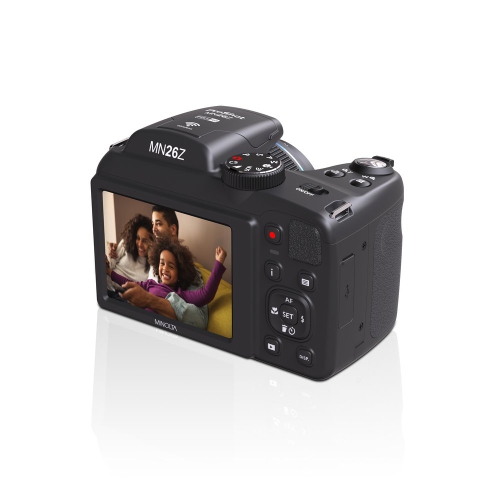Minolta 20 Mega Pixels 26x Optical Zoom Digital Camera 1080p FHD Video, Black
