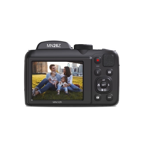 Minolta 20 Mega Pixels 26x Optical Zoom Digital Camera 1080p FHD Video, Black