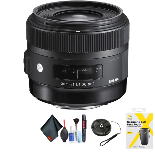 SIGMA  30MM F/1.4 Dc Hsm Art Lens for Nikon for Nikon F Mount + Accessories (International Model With 2 Year Warranty)