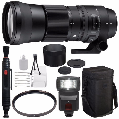 SIGMA  150-600MM F/5-6.3 Dg Os Hsm Contemporary Lens for Nikon F + 95MM Uv Filter + Deluxe Cleaning Kit + Lens Cleaning P