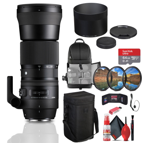 SIGMA  150-600MM F5-6.3 Dg Contemporary Nikon Mount Bundle