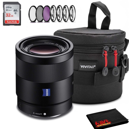 Open Box - Sony Sonnar T* FE 55mm f/1.8 ZA Lens Accessory Kit
