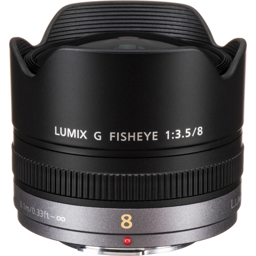 Panasonic Lumix G Fisheye 8mm f/3.5 Lens with Bundle: Sandisk 32gb SD Card, Deluxe Lens Cleaning Kit + More