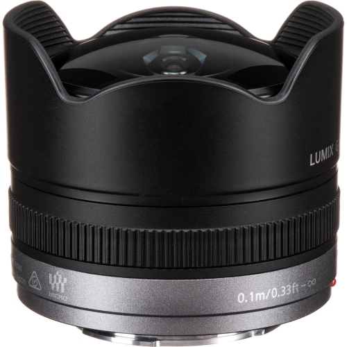 Panasonic Lumix G Fisheye 8mm f/3.5 Lens with Bundle: Sandisk 32gb SD Card, Deluxe Lens Cleaning Kit + More