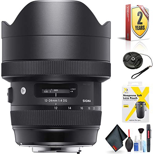 Sigma 12-24mm f/4 DG HSM Art Lens for Nikon F for Nikon F Mount + Accessories