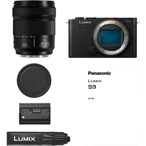 Panasonic LUMIX S9 Mirrorless Camera with 28-200mm L Mount Lens - Black -Bundle