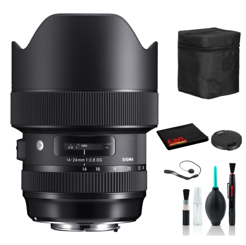 Sigma 14-24mm f/2.8 DG HSM Art Lens for Nikon F with Bundle: Deluxe Lens Cleaning Kit + More