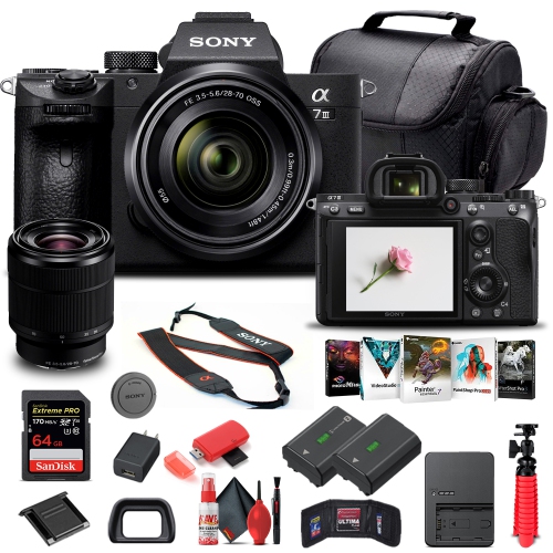 Refurbished - Sony Alpha a7 III Mirrorless Camera W/ 28-70mm Lens ILCE7M3K/B - Basic Bundle