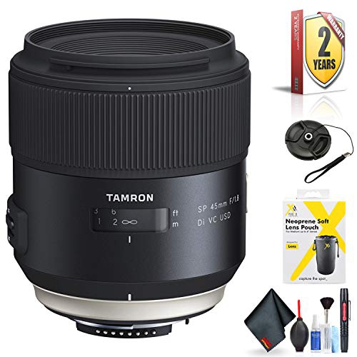 Objectif SP 45&nbsp;mm f/1,8 Di VC USD de Tamron pour Nikon F et accessoires (modèle international avec garantie de 2 ans