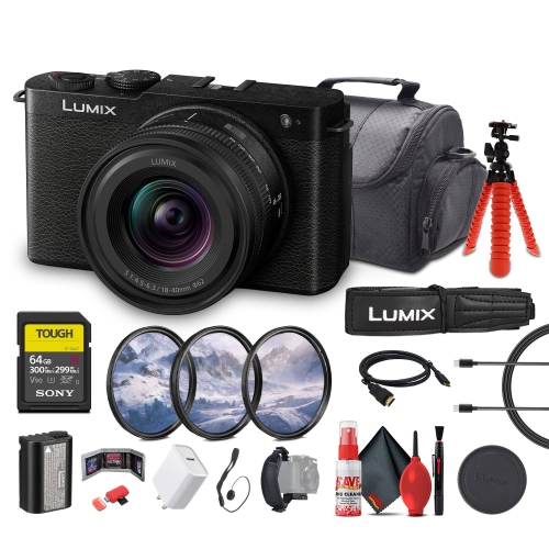 PANASONIC  Lumix S9 Mirrorless Camera With 18-40MM F/4.5-6.3 Lens (Black) + More