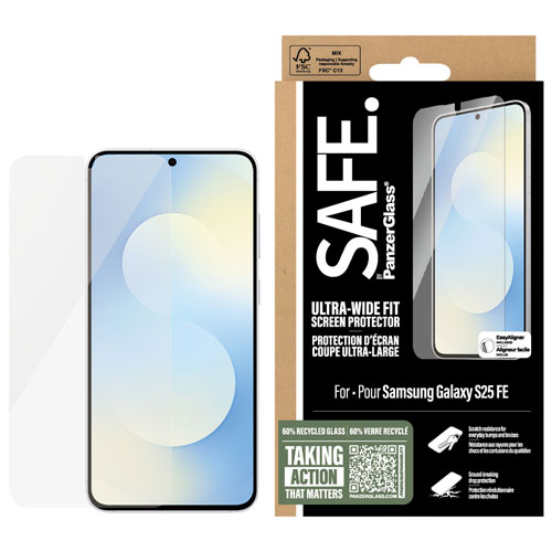 PanzerGlass SAFE UWF Screen Protector for Samsung Galaxy S25 FE - Clear