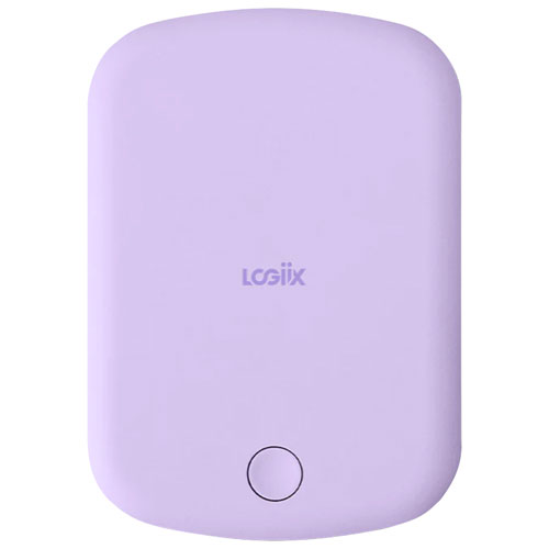 Chargeur portable USB-C 5000 mAh 12 W Vibrance Piston de Logiix avec MagSafe - Lavande