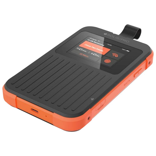Chargeur portable/Point d'accès Wi-Fi 5G mobile Solis Pro de Simo - Orange/Noir