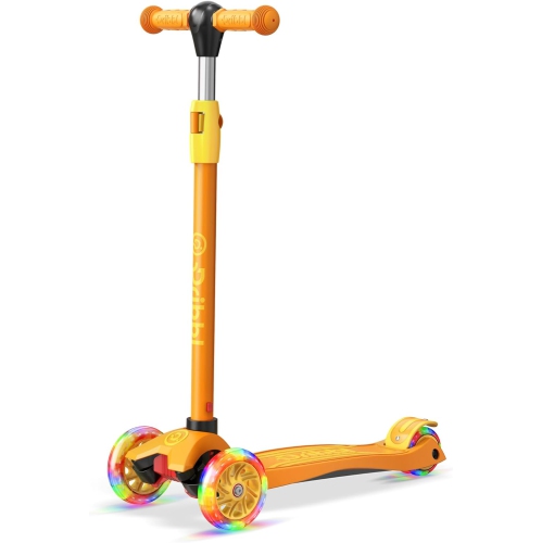 DRIBBL  3-Wheel Kids Scooter – Lean-To-Steer Kick Scooter With Adjustable Handlebar, Anti-Slip Deck, Supports Up to 165 Lbs – for Boys & Girls Age 3+
