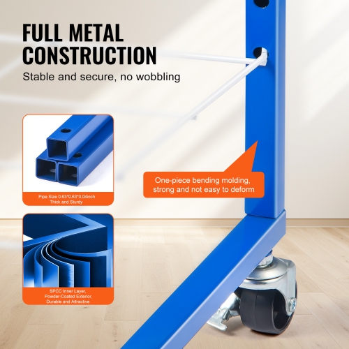 VEVOR 17 x 13 x 39.4 inch Art Drying Rack, 25 Removable Shelves Paint Drying Rack With Lockable Wheels, Carbon Steel Painting Drying Rack for Artwork
