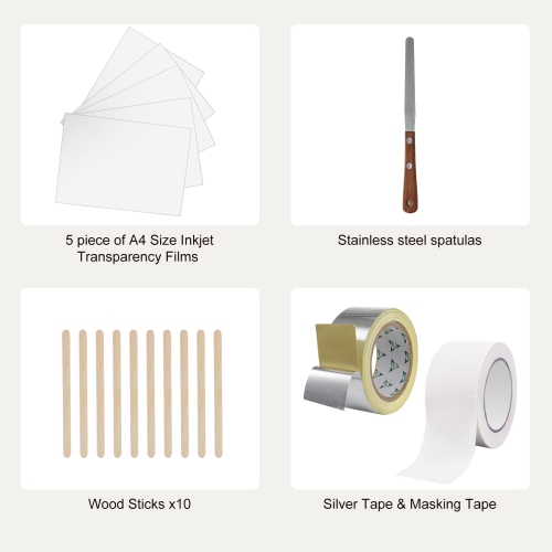 VEVOR 2 Pieces Screen Printing Kit, Aluminum Silk Screen Printing Frames 8x10/10x14in 110 Count Mesh, 2 Tapes and Screen Printing Squeegees and