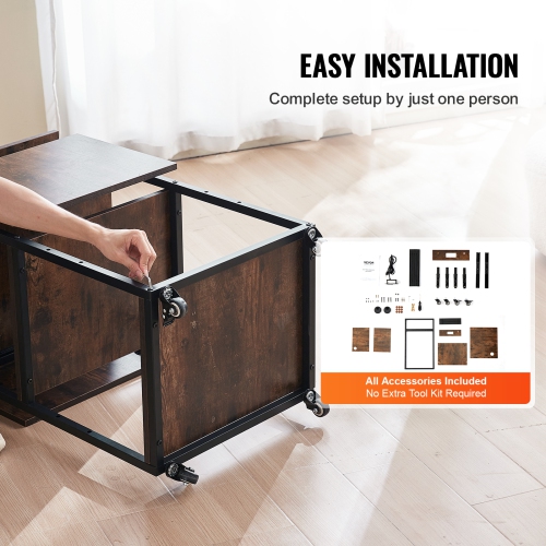 VEVOR 4 Tier Heat Press Table with Charging Station, Movable Heat Press Stand, Foldable Heat Transfer Machine Stand with Wheels, Rolling Metal