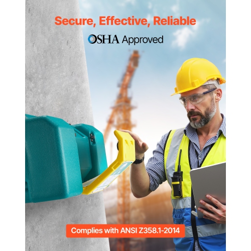 VEVOR 8 Gal Portable Eye Wash Station, OSHA-Approved Eyewash Station Wall-Mounted/On Flat Surface, Emergency Eye Wash Unit with 2 Sprays, First Aid