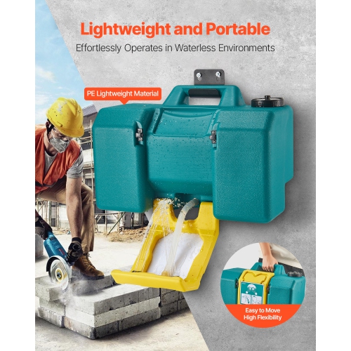 VEVOR 8 Gal Portable Eye Wash Station, OSHA-Approved Eyewash Station Wall-Mounted/On Flat Surface, Emergency Eye Wash Unit with 2 Sprays, First Aid