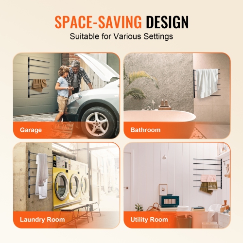 VEVOR 30.9 x 29.9 x 5.5 in Wall Mounted Saddle Rack, Swing Out Saddle Holder, Six Tiers Horse Saddle Stand, Space Saving Horse Pad and Blanket Rack