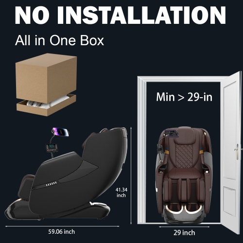 KoziSense 2025 Massage Chair Full Body, Zero Gravity SL-Track Shiatsu Massage Recliner Chair with Heat, AI Control, Body Scan and Calfrest Extension