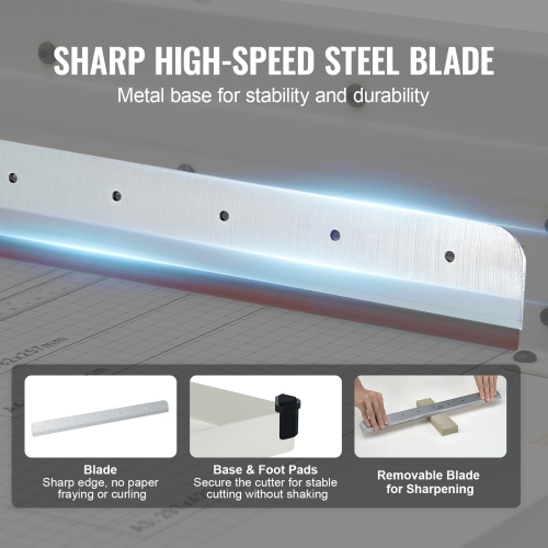 VEVOR 17" Heavy Duty Paper Cutter,Industrial Commercial Guillotine Paper Cutter for A3 Paper, 400 Sheet Capacity,Solid Steel Construction, Stack