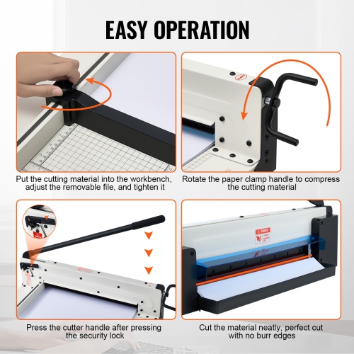 VEVOR 17" Heavy Duty Paper Cutter,Industrial Commercial Guillotine Paper Cutter for A3 Paper, 400 Sheet Capacity,Solid Steel Construction, Stack