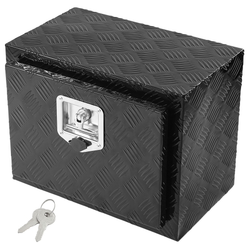 VEVOR  18" X 12" X 14" Underbody Truck Box, Pickup Storage Box, Aluminum Diamond Plate Box w Lock And Keys, Waterproof Trailer Storage Box w
