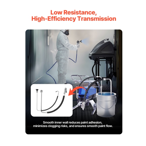 VEVOR Suction Hose Tube and Reflux Line Sets, Aluminum Alloy an Rubber Suction Hose and Reflux Line Set, Paint Sprayers Tool Part, Fit Many Airless