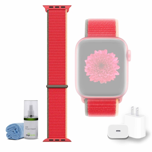 APPLE  Watch 44MM Sport Loop - With USB-C Charging Block Bundle In Red