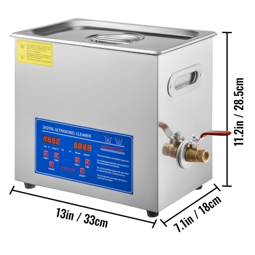 VEVOR 6L 40kHz Ultrasonic Vinyl Record Cleaner Vinyl Ultrasonic Cleaning Machine 304 Stainless Steel Record Ultrasonic Cleaner 6 Records with Drying