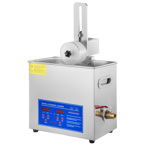 VEVOR 6L 40kHz Ultrasonic Vinyl Record Cleaner Vinyl Ultrasonic Cleaning Machine 304 Stainless Steel Record Ultrasonic Cleaner 6 Records with Drying