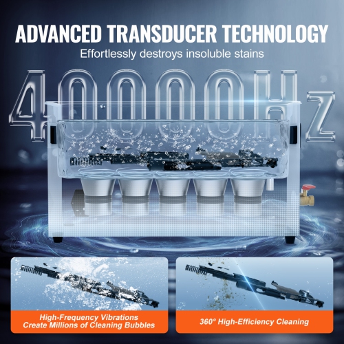 VEVOR 10L Ultrasonic Gun Cleaner, 300W Professional Ultra Sonic Cleaning Machine with Timer & Heater, 40kHz Digital Ultrasonic Cleaner with Basket