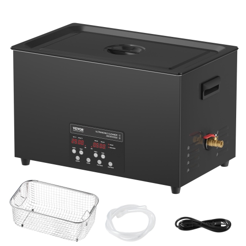 VEVOR 30L Ultrasonic Cleaner, 600W Digital Ultrasonic Cleaning Machine with Upgraded Degassing and Gentle Mode, 40kHz Industrial Ultrasound Cleaner