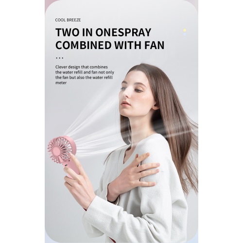 Handheld spray fan, cooling fan USB portable small fan, desktop fan, 500mAh-800mAh, 3 wind speeds - white new