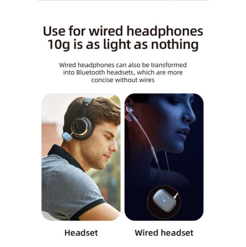 Récepteur Bluetooth, adaptateur audio pour l'auto, récepteur Bluetooth aux mains libres pour l'auto, W1 gris argenté