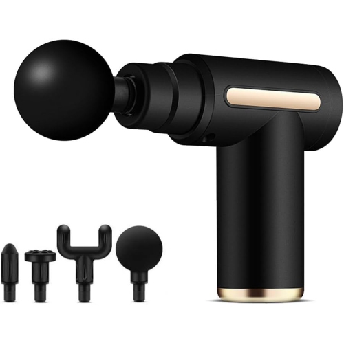 Fascia gun, muscle soreness relief, adaptive power adjustment 720 fascia gun, portable home fitness massager - black - no paint